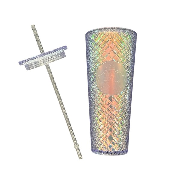 Starbucks Holiday ‘22 Limited Iridescent Unicorn Jeweled Tumbler 24 oz Venti Cup - Picture 1 of 9